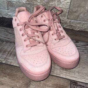 ADIDAS FORUM BOLD LOW SUEDE LACE-UP TRAINER SNEAKER WOMEN SHOES PINK SIZE 8.5